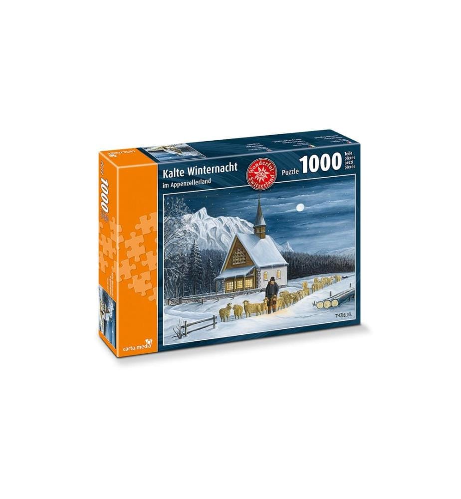 CARTA.MEDIA - Puzzle Nuit d'hiver dans le pays d'Appenzell 1000 pièces