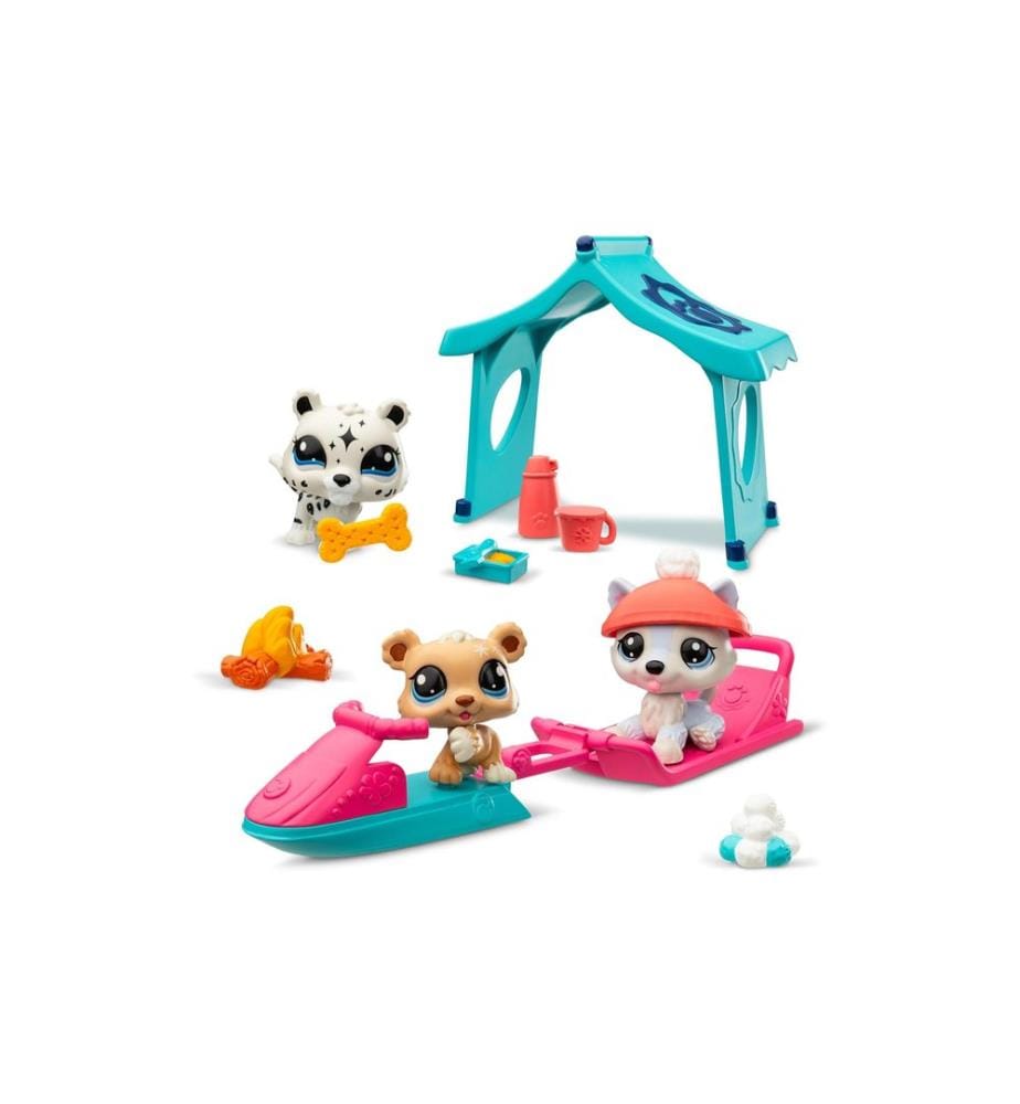 BANDAI - Set Littlest Pet Shop Pets Neige & Accessoires