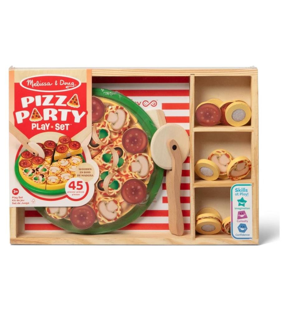 SPINMASTER - Melissa et Doug Pizza Party Set de jeu en bois