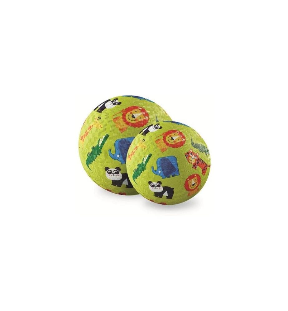 Crocodile Creek Balle de match Caoutchouc naturel motif jungle 13 cm