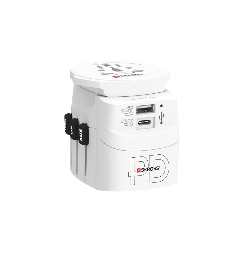 SKROSS - Adaptateur de voyage Pro Light, 1 x USB-A et C AC30PD
