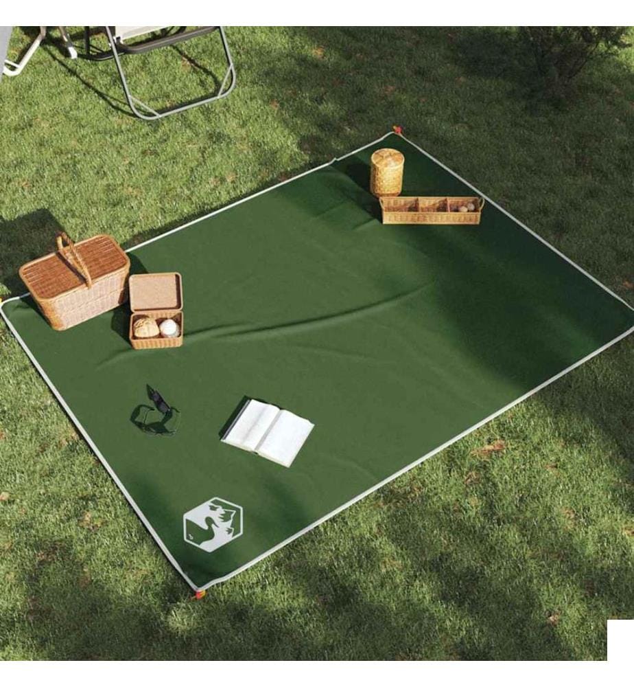 Couverture de pique-nique avec piquets vert 205x155 cm