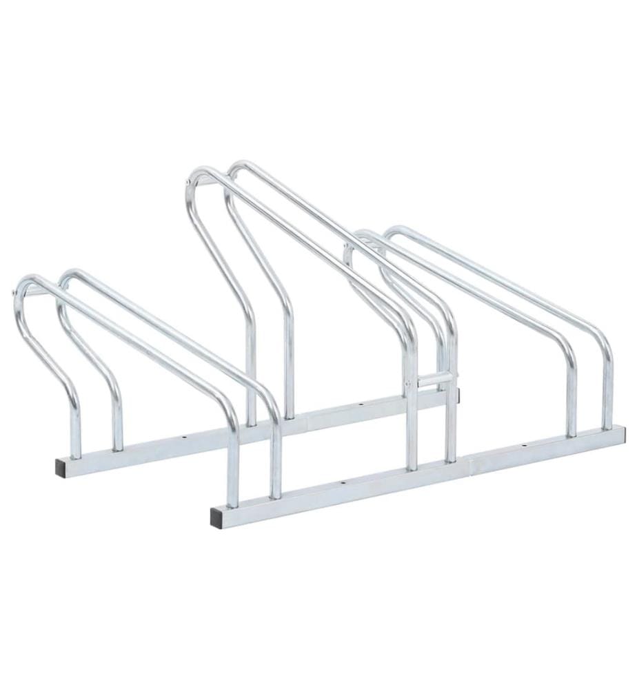 Support de vélo au sol autoportant pour 3 vélos acier galvanisé