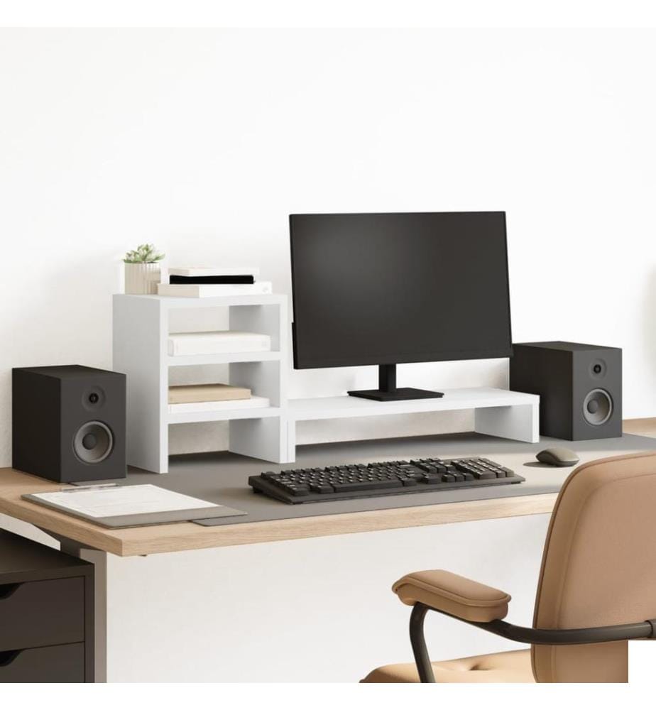 Support de moniteur et organisateur de bureau bois d'ingénierie