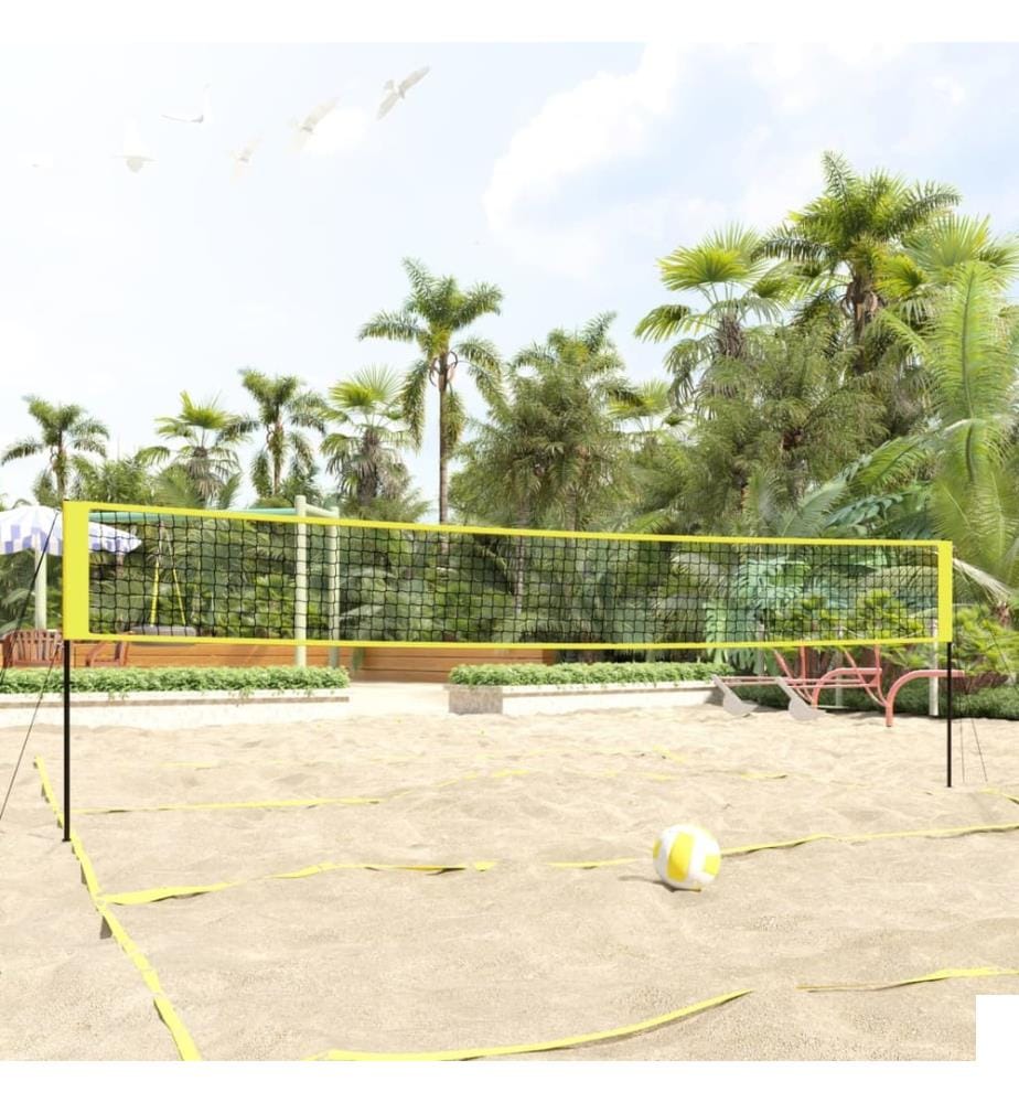 Filet de volley-ball jaune et noir 823x244 cm PE tissu