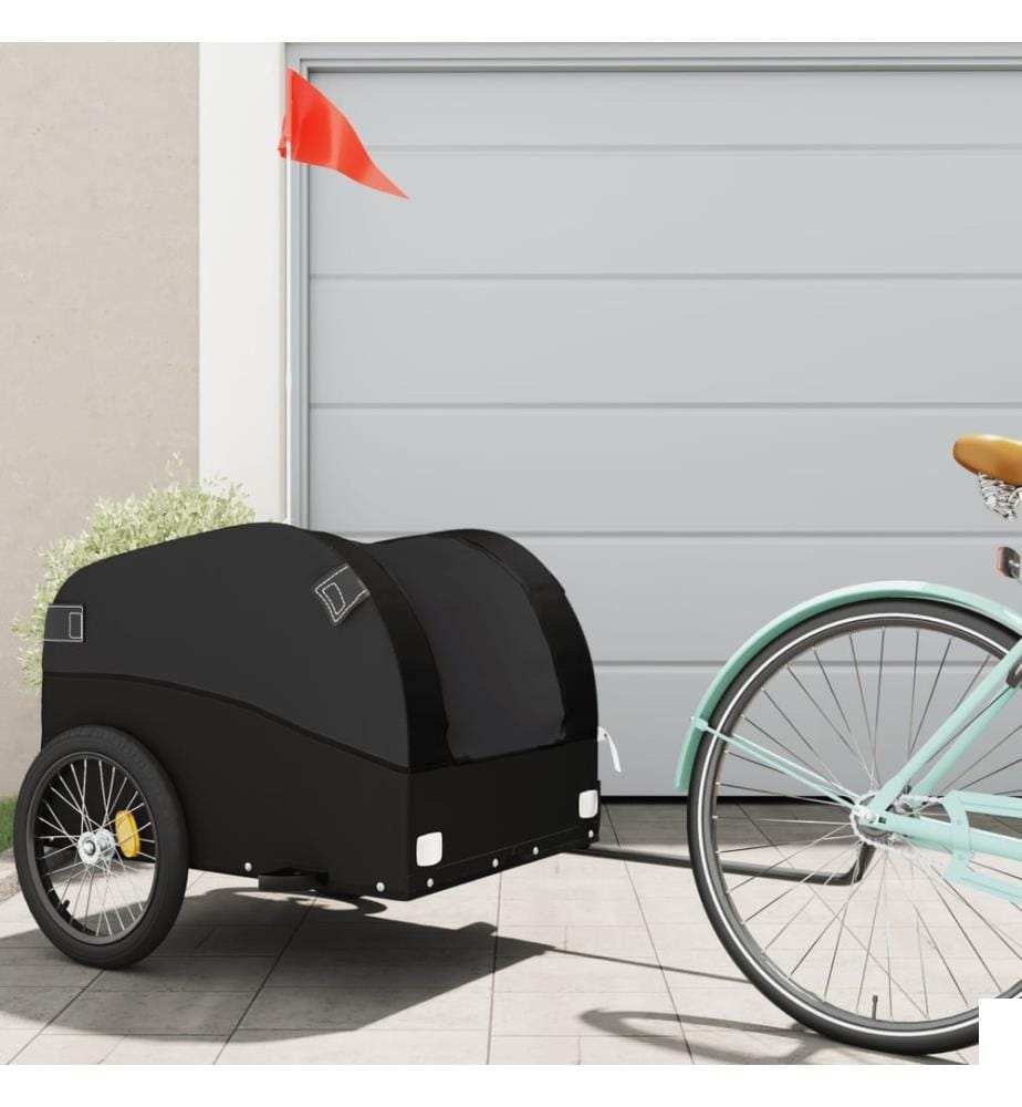 Remorque de vélo noir 45 kg fer