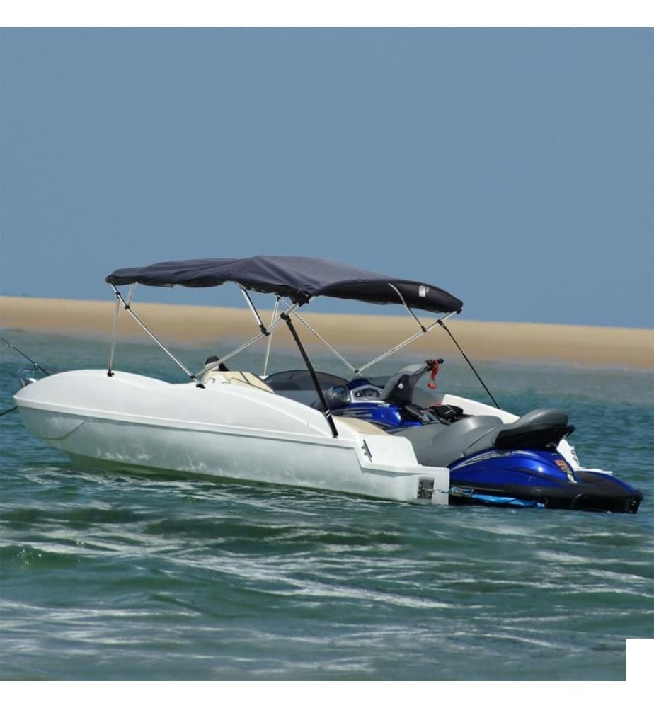 Toit bimini à 4 arceaux parois en maille 243x(185-198)x137 cm