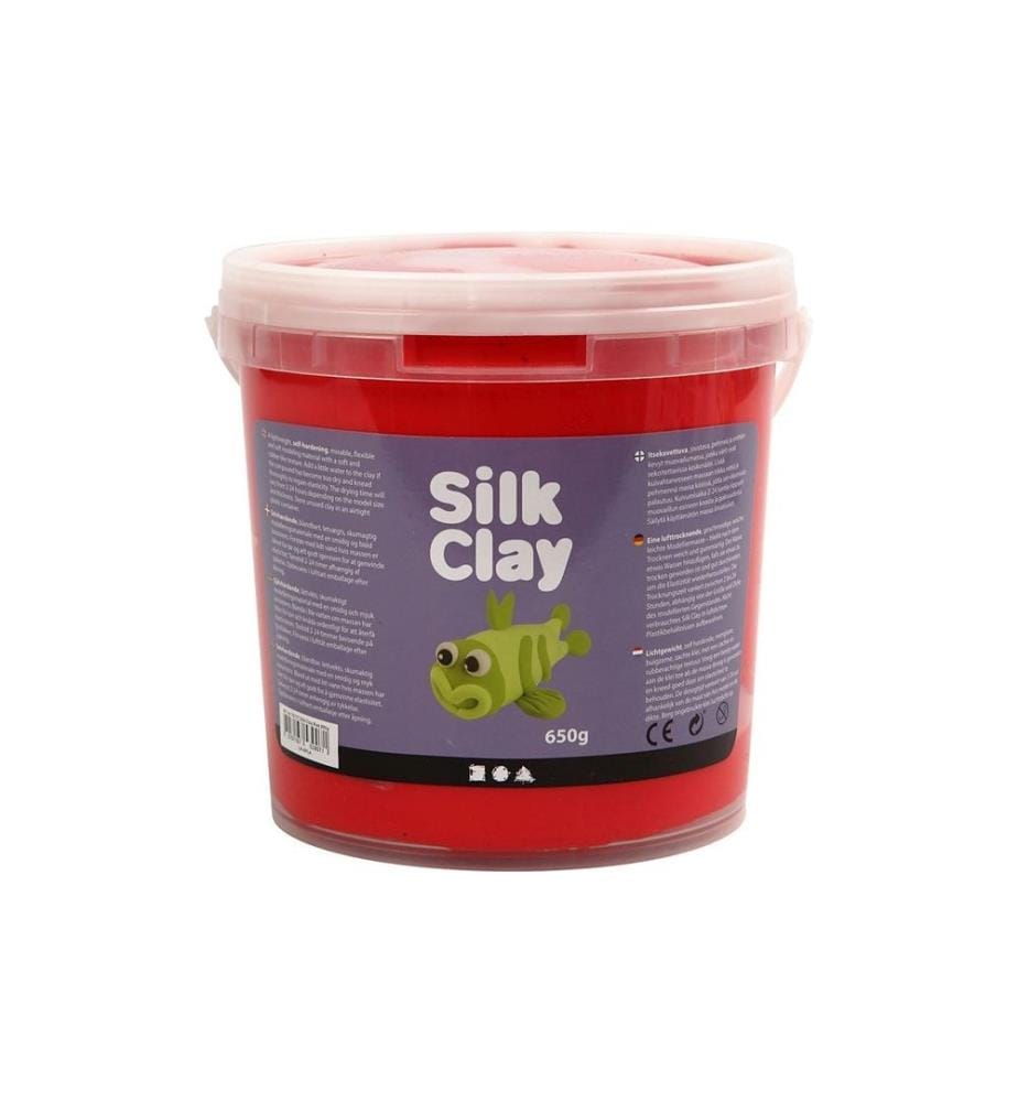 CREATIV COMPANY - Matière à modeler Argile de soie 650 g, rouge