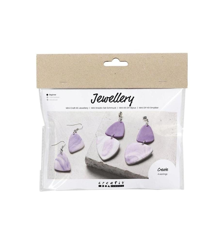 CREATIV COMPANY - Kits de bricolage pour bijoux Boucles d'oreilles marbrées Violet clair