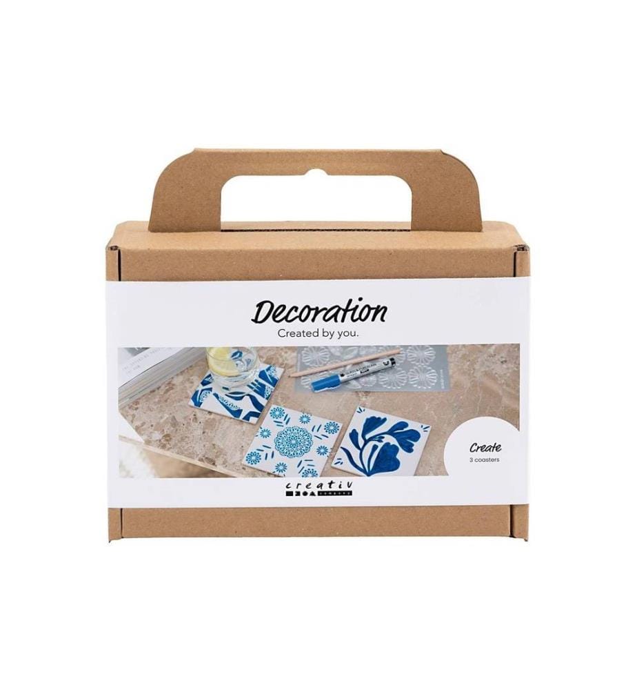 CREATIV COMPANY - Kits de bricolage Peindre des sous-verres Bleu