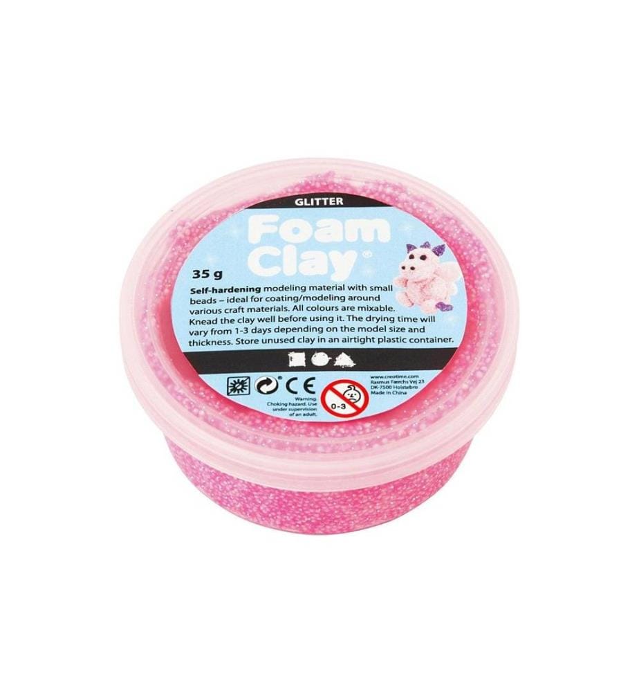 CREATIV COMPANY - Matière à modeler Foam Clay 35 g Rose scintillant