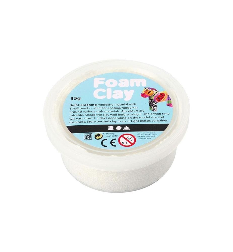 CREATIV COMPANY - Matière à modeler Foam Clay 35 g Blanc