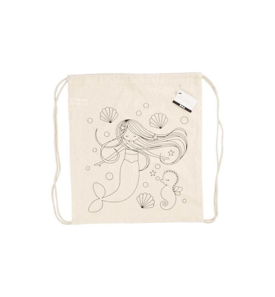 CREATIV COMPANY - Sac de gym 37 x 41 cm, nature, sirène, 1 pcs.