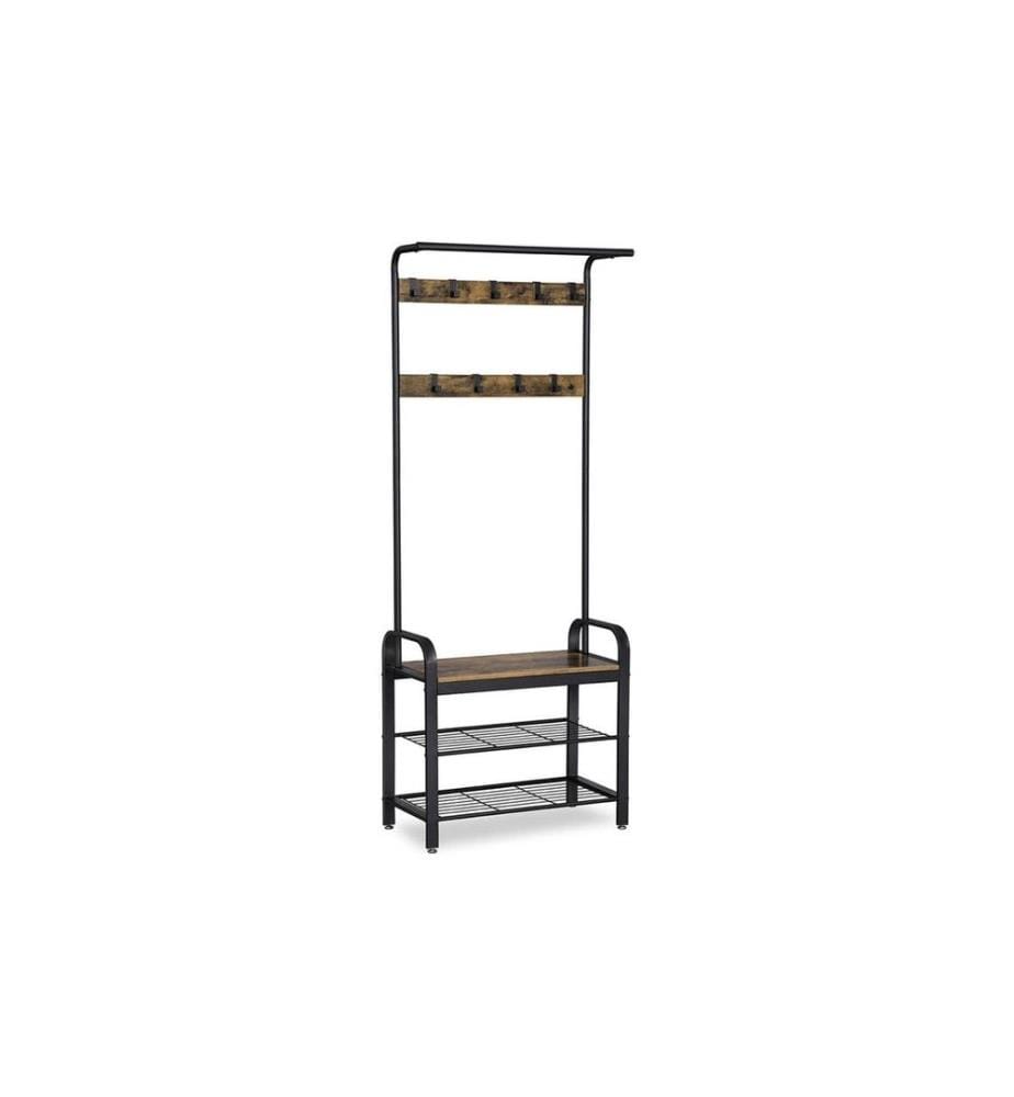 VASAGLE - Portemanteau avec porte-chaussures 72 x 183 cm