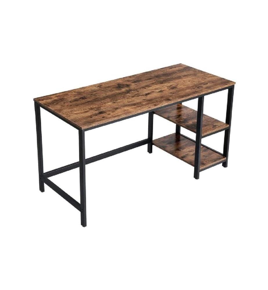 VASAGLE - Table LWD55X Brun vintage-noir