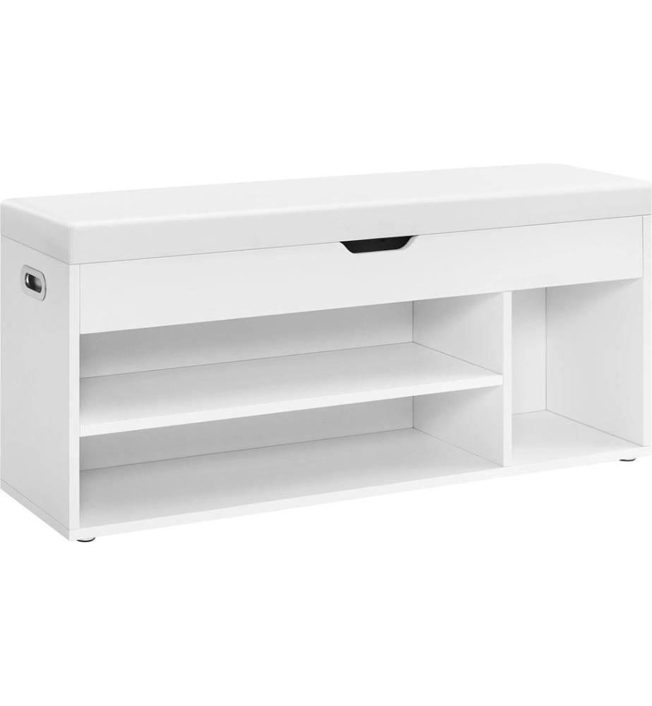 VASAGLE - Banc avec rembourrage 100 x 44 cm, Blanc