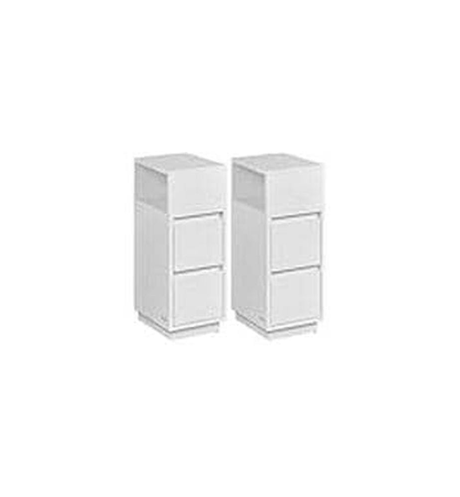 VASAGLE - Table de nuit Lot de 2 25 x 65 cm, Blanc