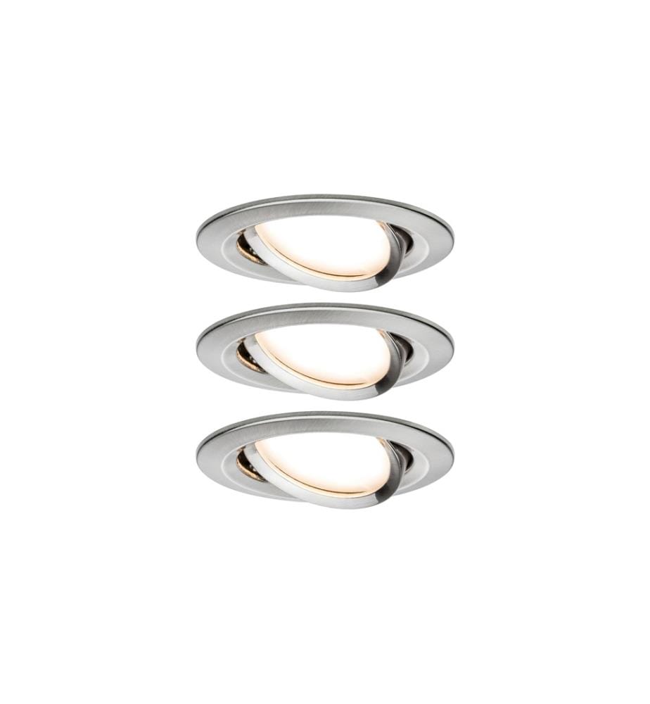 PAULMANN - Spot encastré Set Nova Coin, 3 x 6 W, 2700 K, fer