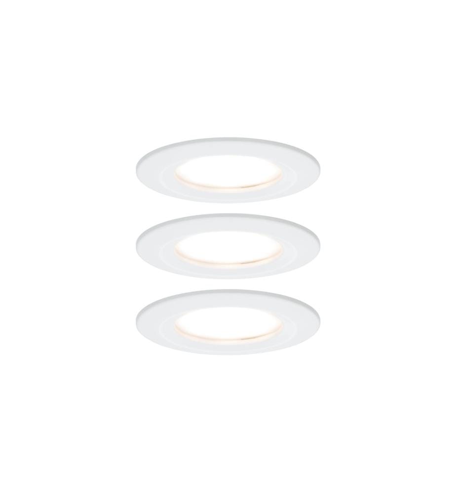 PAULMANN - Spot encastré Nova Coin 3-Stepdim Starr Set, 18W, 2700K, blanc