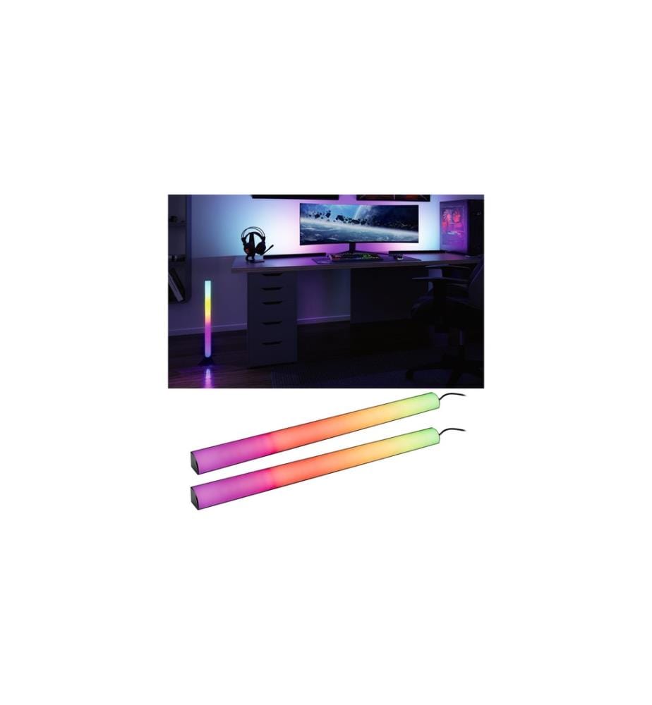 PAULMANN - EntertainLED Lightbar Dynamic RGB, 60 cm, Noir, Lot de 2