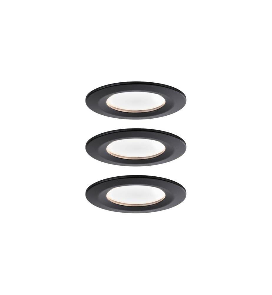 PAULMANN - Luminaire encastré Nova Starr Set de base, noir