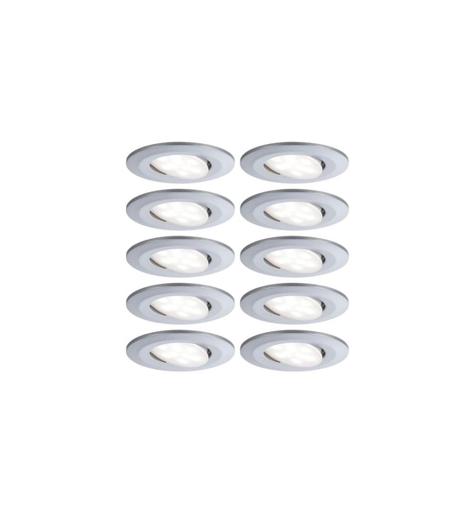 Spot encastrable Paulmann LED Calla kit de base, 10 x 5,2W, 4000K, chrome