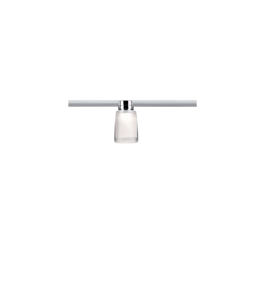 Paulmann Spot LED sur rail URail Safira, 5.2 W, 2700 K, Chrome/Transparent