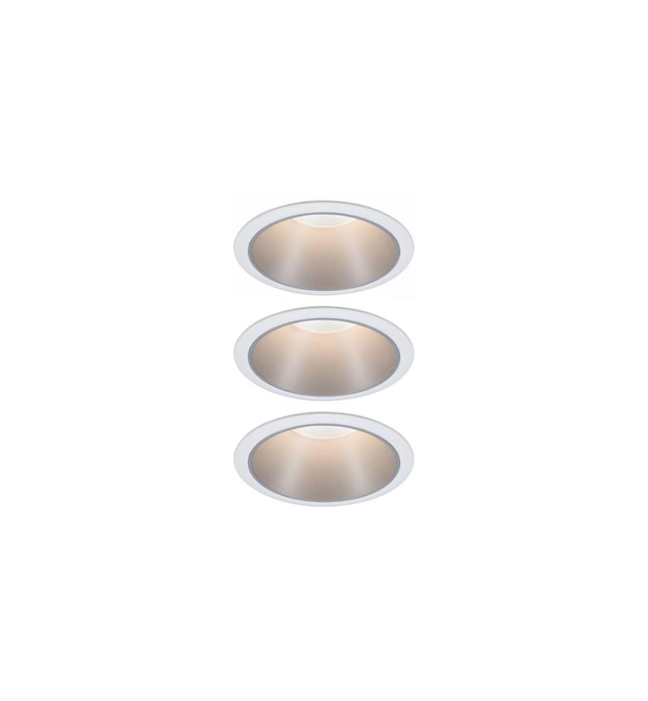 Spot encastrable Paulmann Cole Coin 3-Stepdim Set, 18W, 2700K, Blanc/Argent