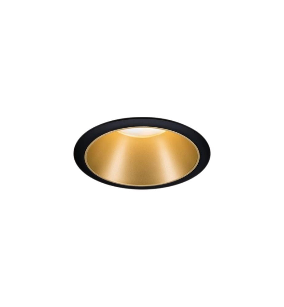 Spot encastrable Paulmann Cole, 1 x GU10, 10 W, noir/or