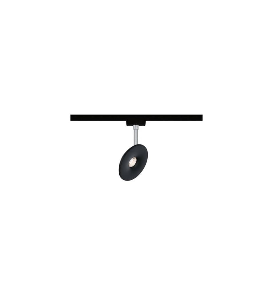 Paulmann Spot LED sur rail URail Sphere, 7.4 W, 2700 K, Noir/Chrome