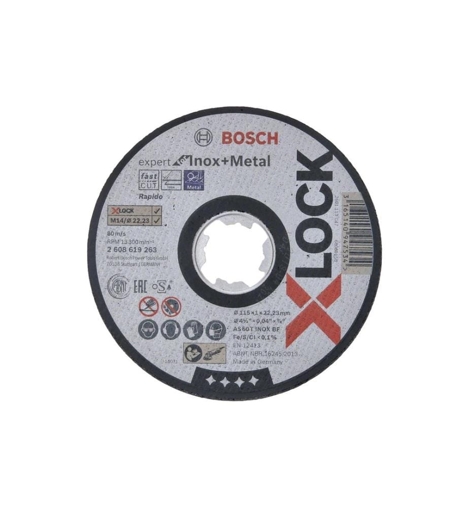 BOSCH - Professional Disque à tronçonner droit X-LOCK Expert for Inox & Metal 115 mm