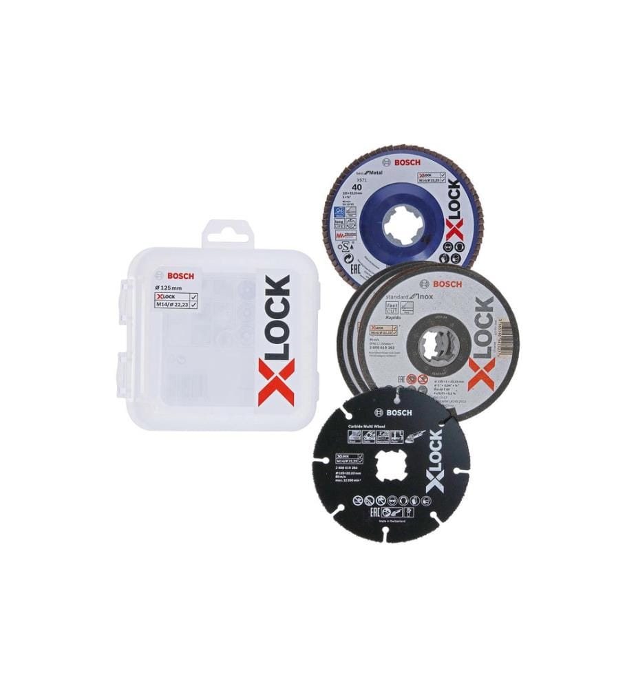 BOSCH - Professional Kit de démarrage X-LOCK Disques à tronçonner et à lamelles 125mm