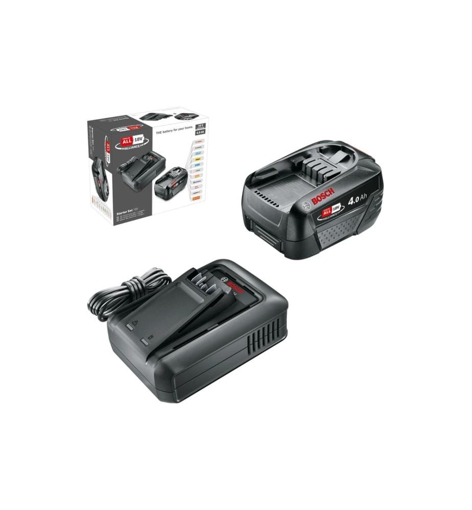 BOSCH - Kit de démarrage pour batterie 18 V, 4 Ah + AL 18 V-44 - EU