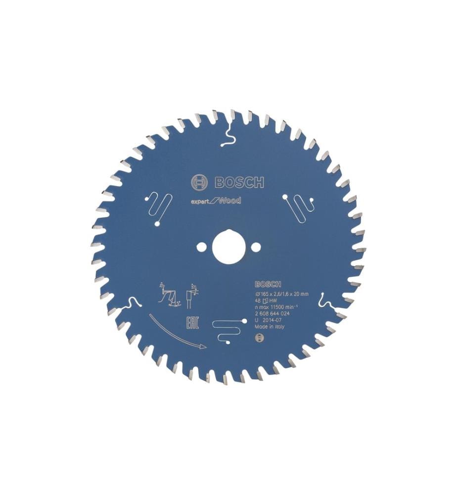 Bosch Professional Lame de scie circulaire Expert for Wood, 165 x 20 x 2.6 mm, Z 48