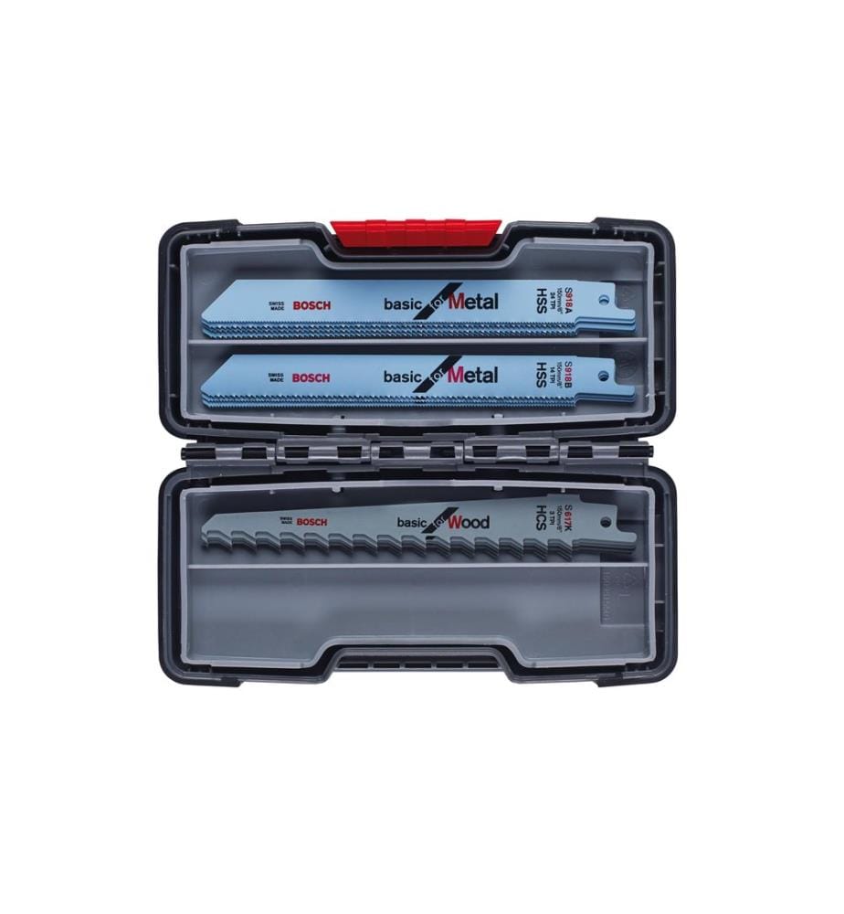 Bosch Professional Lames de scie sabre Set Bois & Métal, 15 pièces