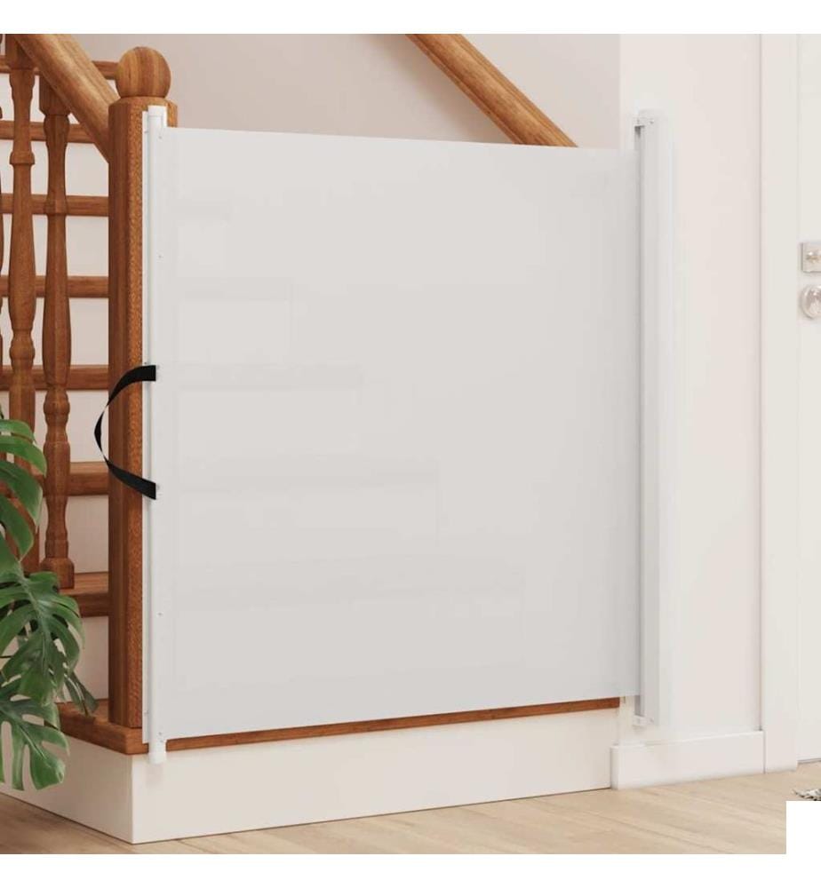 Porte rétractable pour animaux de compagnie blanc 102,5x125 cm