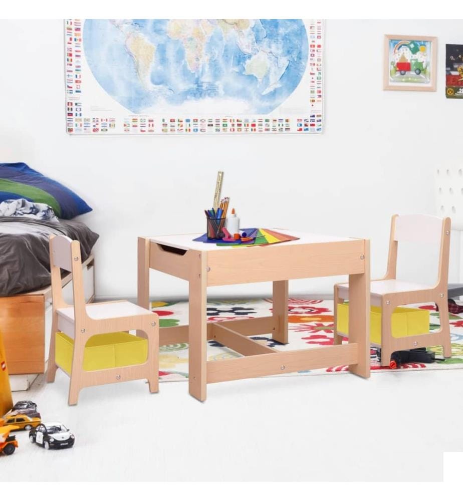 Table pour enfants avec 2 chaises MDF