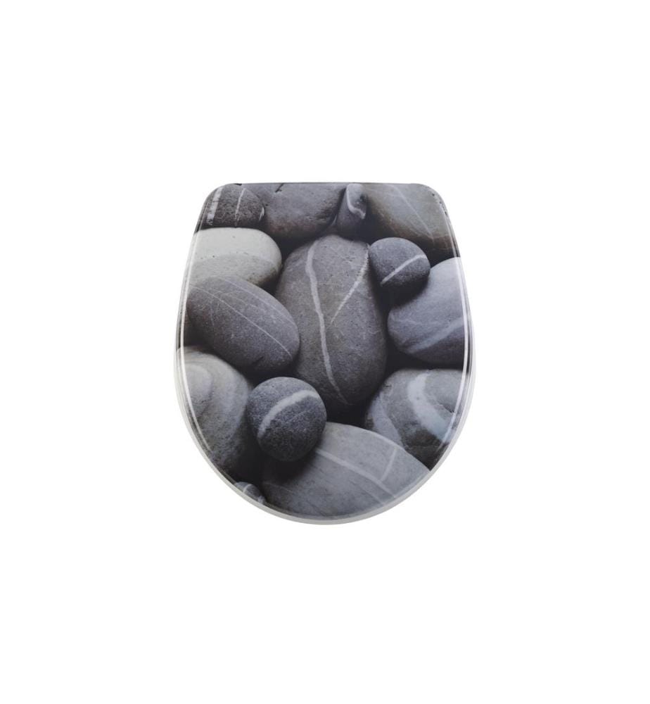 diaqua® - Siège de toilette Nice Stones Abaissement automatique, gris