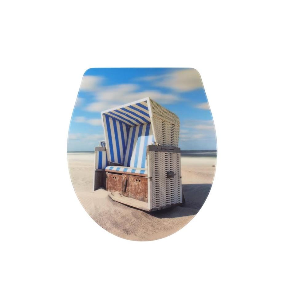 diaqua® - Siège de toilette Nancy Beach Chair Abaissement automatique, multicolore