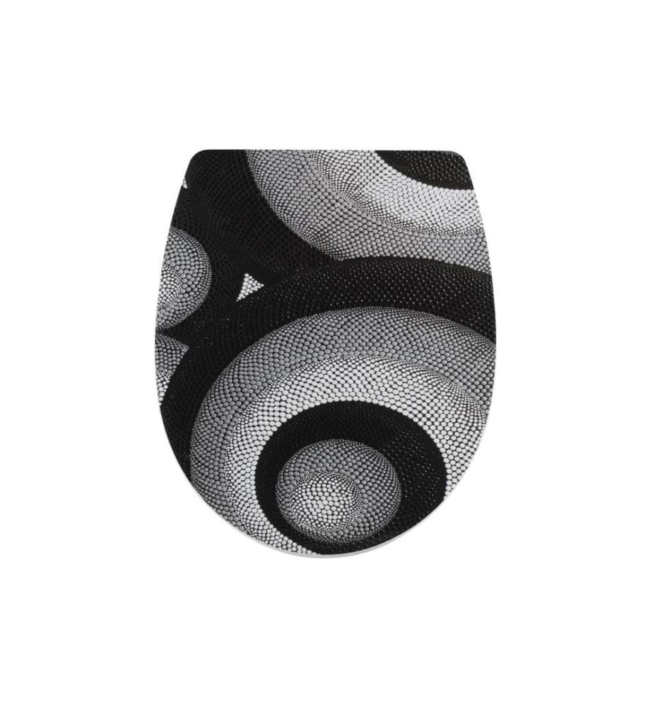 diaqua® - Siège de toilette Arles Twist Noir/Gris