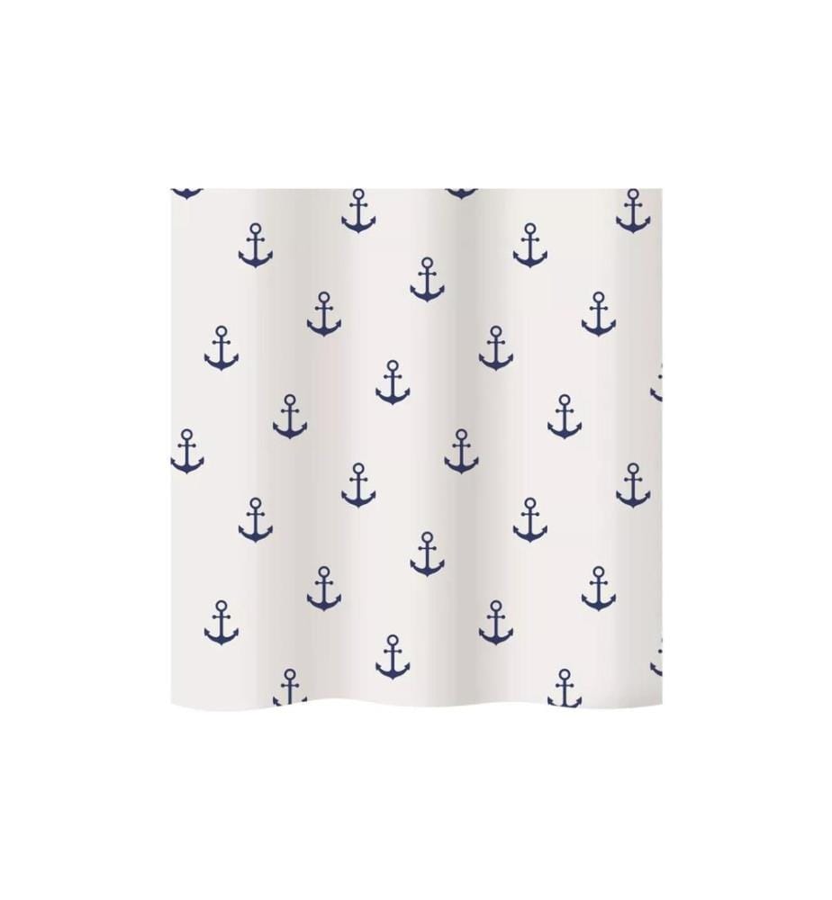 diaqua® - Rideau de douche Anchor 120 x 200 cm, Bleu/Blanc