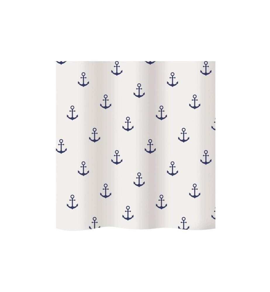 diaqua® - Rideau de douche Anchor 240 x 180 cm, Bleu/Blanc