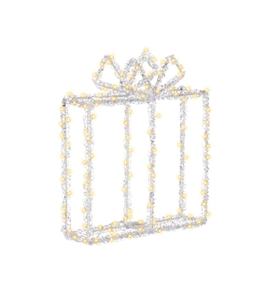 Décoration extérieure LED KEMI Cadeaux de Noël 25 cm Blanc