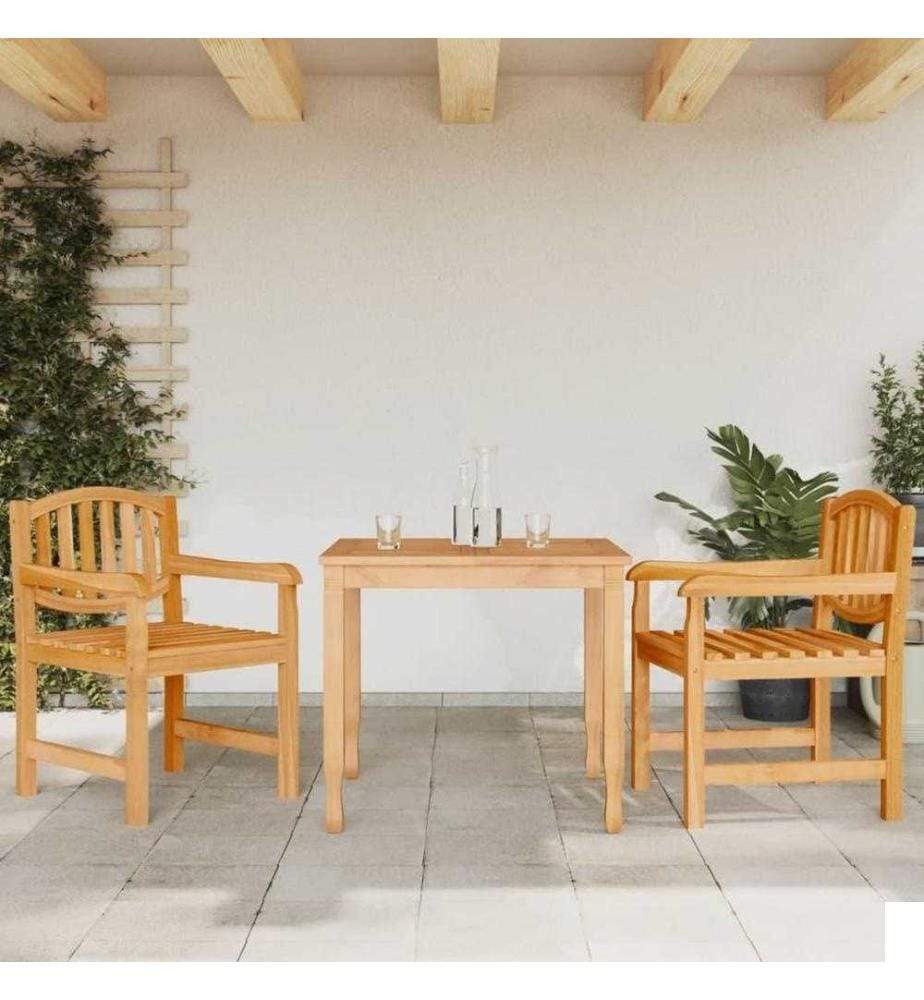 Chaises de jardin lot de 2 58x59x88 cm bois de teck solide