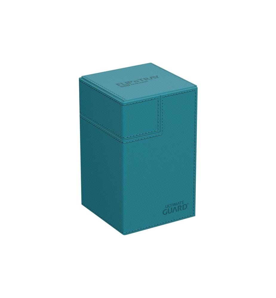 Ultimate Guard - Boîte à cartes Flip`n`Tray XenoSkin Monocolor 100+ bleu pétrole