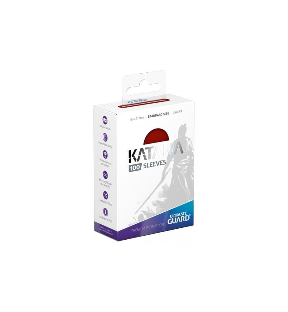 Ultimate Guard - Étui à cartes Katana Sleeves taille standard rouge 100