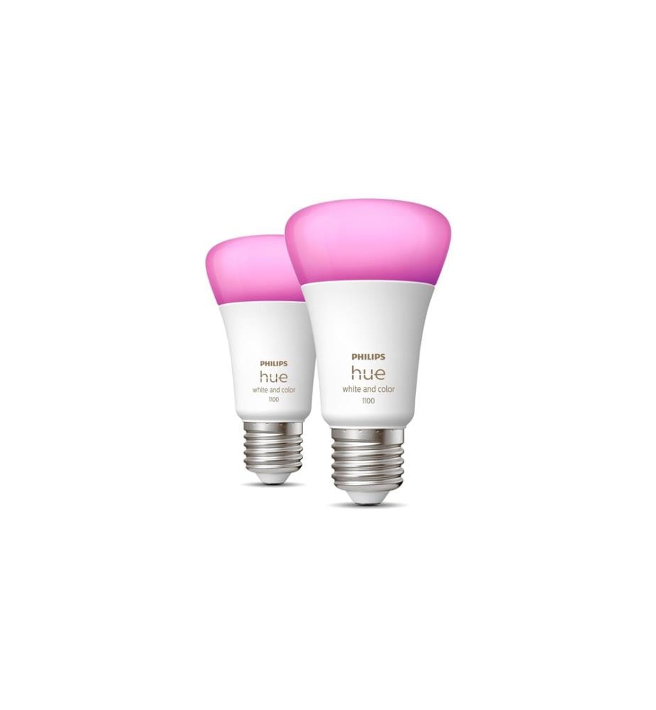 PHILIPS HUE - Ampoule White & Col. Amb. pack double E27 2 x 1100 lm