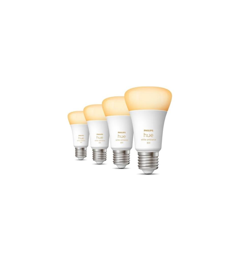 PHILIPS HUE - Ampoule White Ambiance E27 Lot de quatre 4 x 570 lm