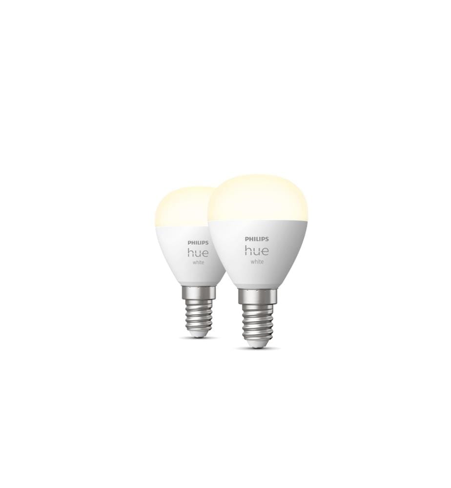 PHILIPS HUE - Ampoule White E14 Lustre pack de deux 2 x 470 lm