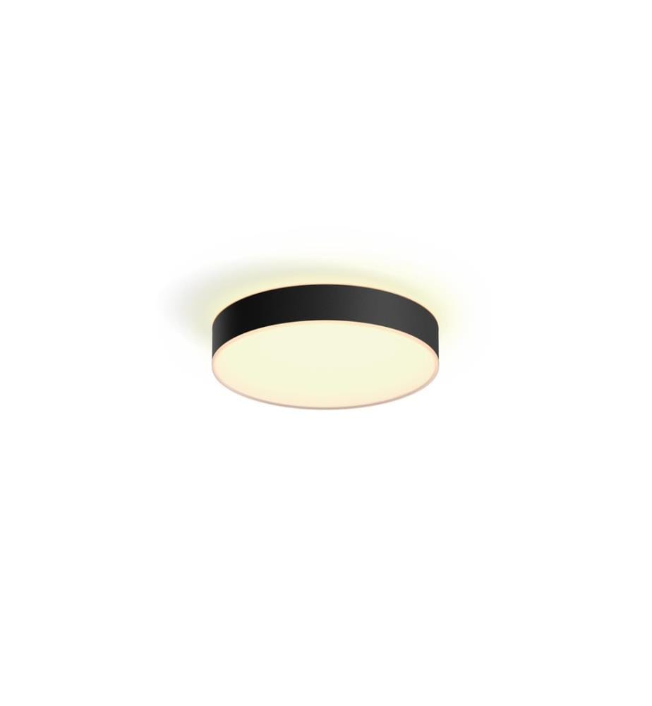 PHILIPS HUE - White Ambiance Enrave Plafonnier M Noir + variateur d'intensité lumineuse